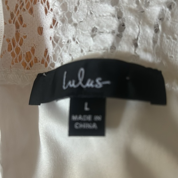 Lulu’s White Lace Short Sleeve Midi Dress - Picture 5 of 7